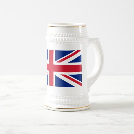 Vereinigtes Königreich Jack Flag Britische Kolonie Bierglas (VorderseiteRechts)