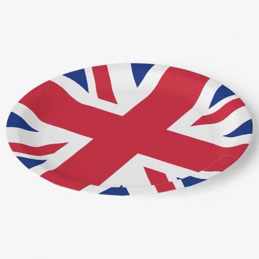 Vereinigtes Königreich Jack Flag Britische Kolonie Pappteller (Schrägansicht)