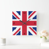 Vereinigtes Königreich Jack Flag Britische Kolonie Quadratische Wanduhr (Zuhause)