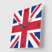Vereinigtes Königreich Jack Flag Britische Kolonie Quadratische Wanduhr (Winkel)