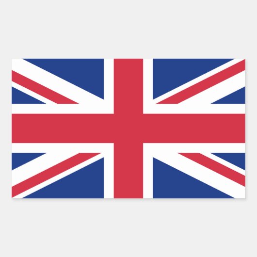 Vereinigtes Königreich Jack Flag Britische Kolonie Rechteckiger Aufkleber (Vorderseite)
