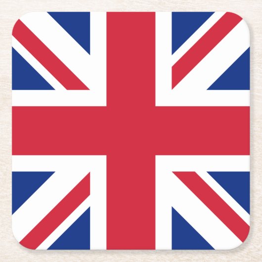 Vereinigtes Königreich Jack Flag Britische Kolonie Rechteckiger Pappuntersetzer (Vorderseite)