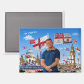 Vereinigtes Königreich Kühlschrankmagnet (Vorderseite/Rückseite)