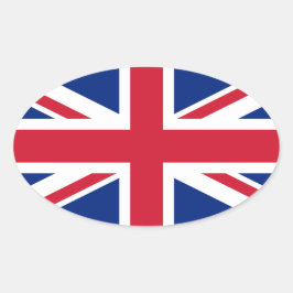 Vereinigtes Königreich* Oval-Aufkleber für Flaggen Ovaler Aufkleber