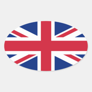 Vereinigtes Königreich* Oval-Aufkleber für Flaggen Ovaler Aufkleber