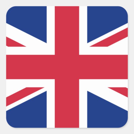 Vereinigtes Königreich Quadratischer Aufkleber (Vorderseite)