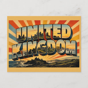 Vereinigtes Königreich UK Vintage-Reise-Kunst Postkarte