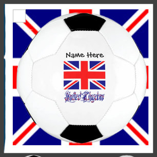 Vereinigtes Königreich und britische Flagge mit Ih Fußball