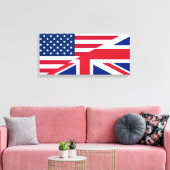 Vereinigtes Königreich und Staaten Leinwanddruck (Insitu (Wohnzimmer))