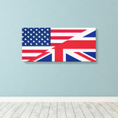 Vereinigtes Königreich und Staaten Leinwanddruck (Insitu (Holzboden))