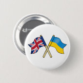 Vereinigtes Königreich und Ukraine Freundschaft Button (Vorne & Hinten)