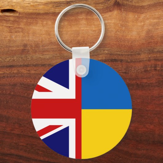 Vereinigtes Königreich und Ukraine zusammen Schlüsselanhänger (Vorderseite)
