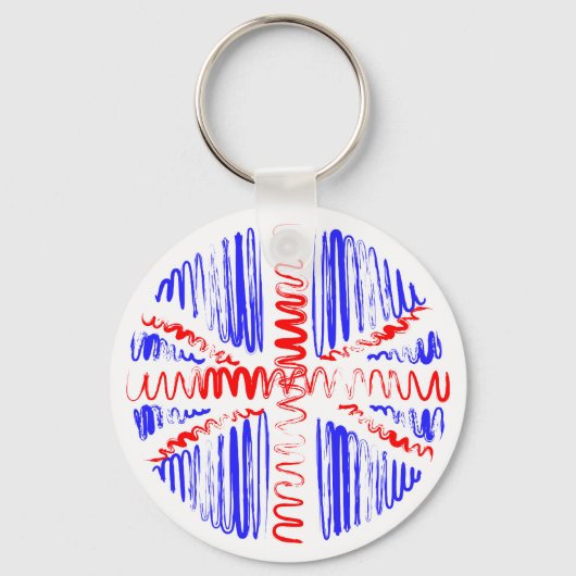 Vereinigtes Königreich: Weißer Schlüsselanhänger (Vorderseite)