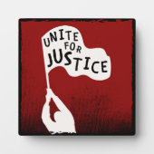 Vereinigung für Gerechtigkeit! Protest Slogan Bann Fotoplatte (Vorderseite)