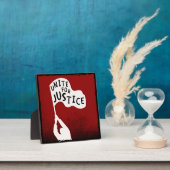 Vereinigung für Gerechtigkeit! Protest Slogan Bann Fotoplatte (InSitu)