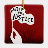 Vereinigung für Gerechtigkeit! Protest Slogan Bann Keramikornament (Vorderseite)
