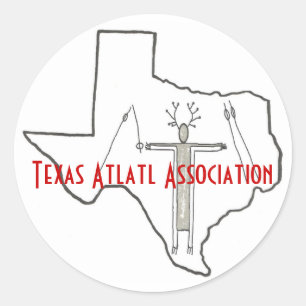 Vereinigungs-AufkleberShaman Texas Atlatl Runder Aufkleber