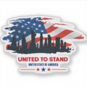 Vereint | 3"x 3"- glänzend transparent aufkleber (Vorderseite)