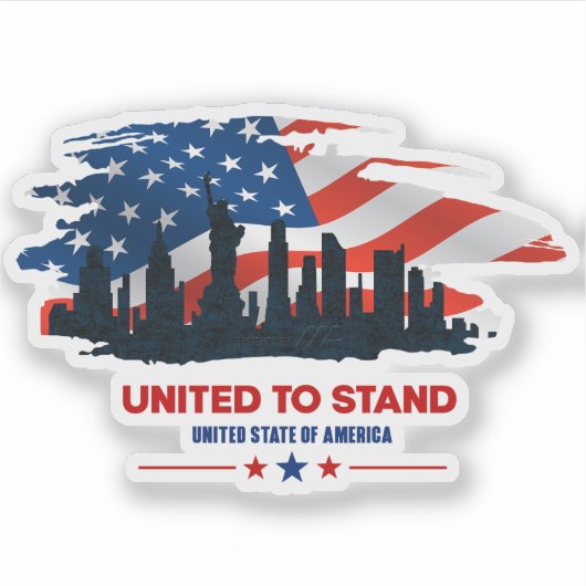 Vereint | 3"x 3"- glänzend transparent aufkleber (Vorderseite)