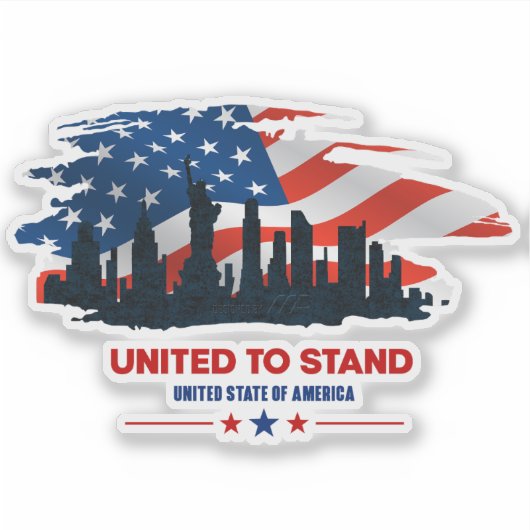 Vereint | 4"x 4"- glänzend transparent aufkleber (Vorderseite)