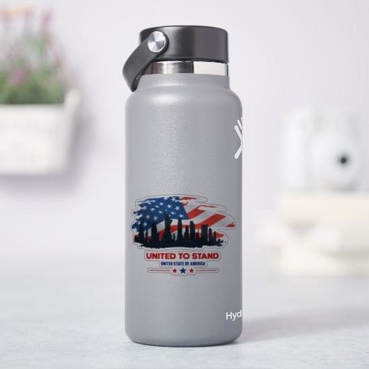 Vereint | 4"x 4"- glänzend transparent aufkleber (HydroFlask)