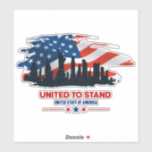 Vereint | 8"x 8"- glänzend transparent aufkleber (Blatt)