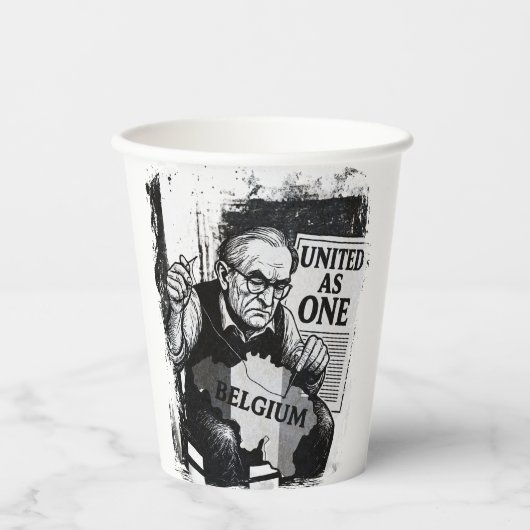 Vereint als eins - Belgien Paper Cup Pappbecher (Vorderseite)