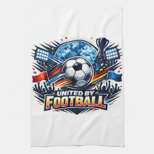 Vereint durch Fußball – Globaler Meisterschaftsvek Geschirrtuch