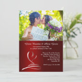 Vereint im letzten Foto nach der Hochzeitsfeier Einladung (Stehend Vorderseite)