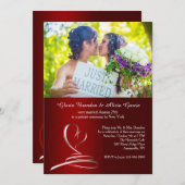 Vereint im letzten Foto nach der Hochzeitsfeier Einladung (Vorne/Hinten)