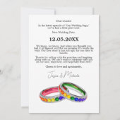 🌈 Vereint im Stolz – Datum ändern Save The Date (Rückseite)