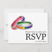 🌈Vereint im Stolz – mit Menü & QR-Code RSVP Karte (Vorderseite)