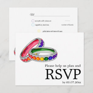 🌈Vereint im Stolz – mit Menü & QR-Code RSVP Karte