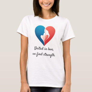 Vereint in der Liebe - Silhouette - T - Shirt im H