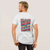 Vereint in Freiheit Tri-Blend Shirt (Rückseite voll)