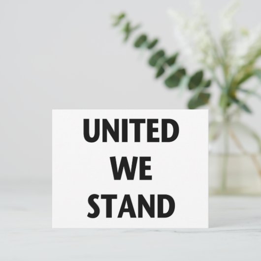 Vereint Postkarte (Stehend Vorderseite)