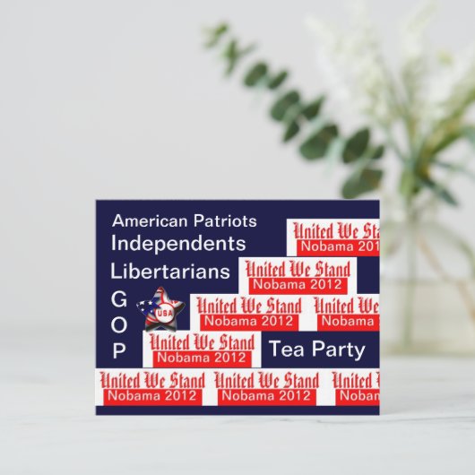 Vereint Postkarte (Stehend Vorderseite)