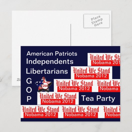 Vereint Postkarte (Vorne/Hinten)