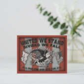 Vereint Postkarte (Stehend Vorderseite)