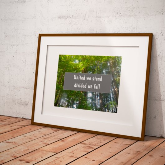 Vereint sind wir gespalten, wir fallen sprichwörtl poster