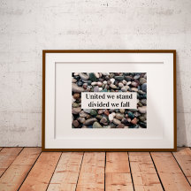 Vereint sind wir gespalten, wir fallen sprichwörtl