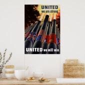 Vereint sind wir stark poster (Küche)