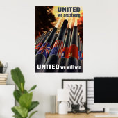Vereint sind wir stark poster (Heimbüro)