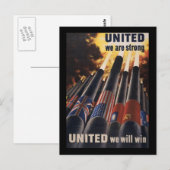 Vereint sind wir stark vereint und wir werden gewi postkarte (Vorne/Hinten)