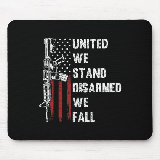 Vereint stehen wir entwaffnet, wir fallen Guthaben Mousepad (Vorne)
