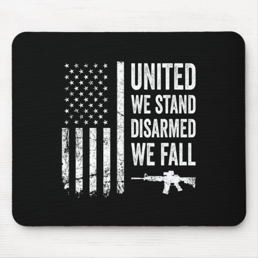 Vereint stehen wir entwaffnet, wir fallen - Waffen Mousepad (Vorne)