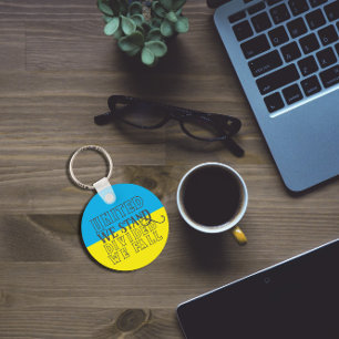 Vereint stehen wir für die Unterstützung der Ukrai Schlüsselanhänger