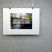 Vereint stehen wir gespalten, wir fallen poster