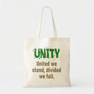 Vereint stehen wir gespalten wir fallen - Unity Qu Tragetasche
