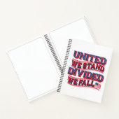 Vereint stehen wir, gespalten wir werden Sketchboo Notizblock (Innenseite)